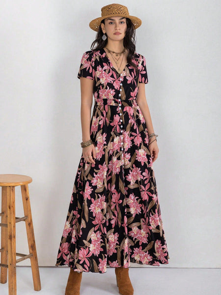 MARA Maxi Dress - Black | Boho Gypsy Dress Australia