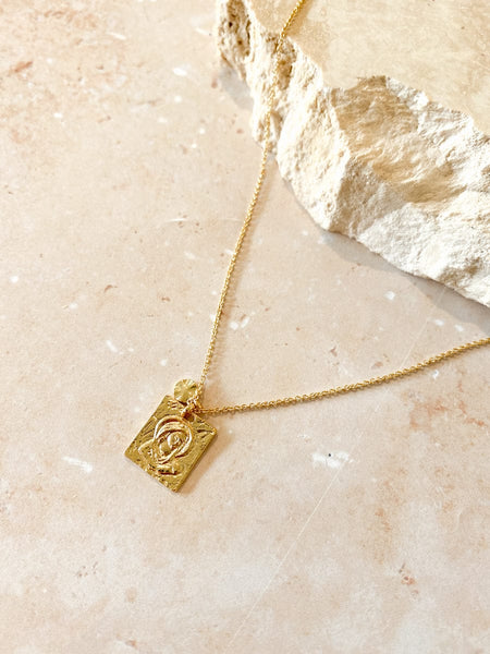 THETA 18k Gold Plated Charm Necklace-Necklace- Boheme Junction