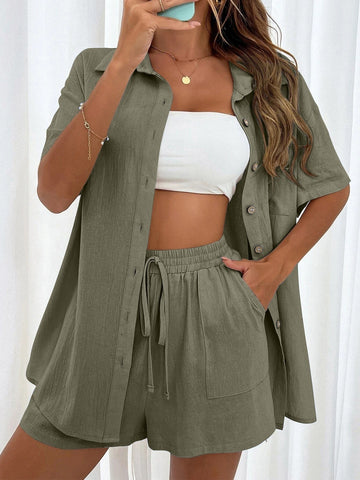 WILLOW Short & Top Set-Women Two-piece Outfits- Boheme Junction