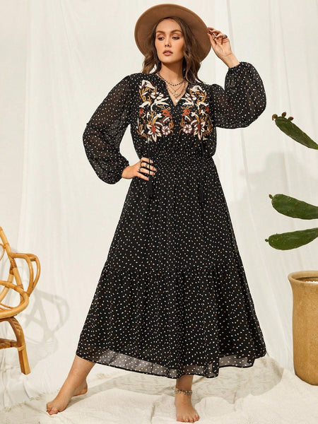 PLUS SIZE Zarina Maxi Dress - Black-Plus Size Dresses- Boheme Junction