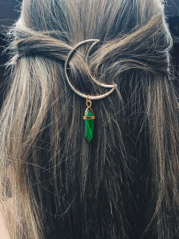 VENUS Hair Clip - Emerald-HAIR CLIP- Boheme Junction