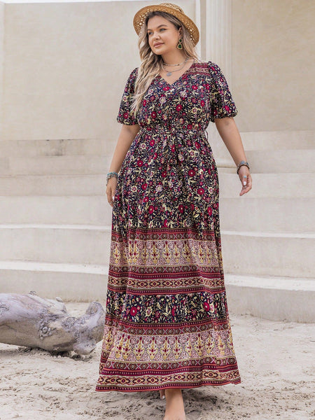 PLUS SIZE Amaris Maxi Dress - Black-Plus Size Dresses- Boheme Junction