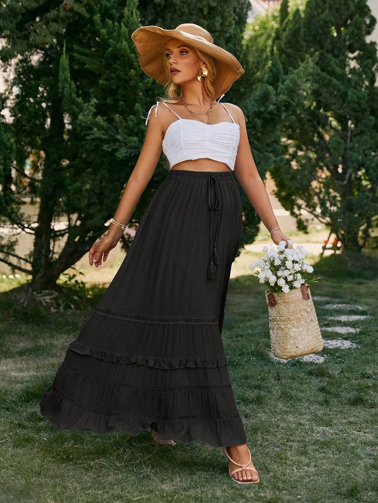 YOKO Maxi Skirt Black Boho Gypsy Skirt Australia BOHEME JUNCTION