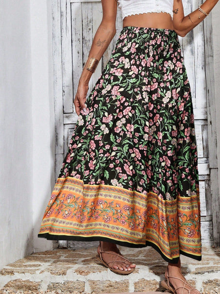 LILIBET Maxi Skirt - Pink | Boho Gypsy Skirt | BOHEME JUNCTION