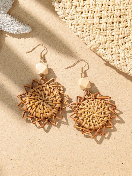 AMALIE Rattan Earrings-Earrings- Boheme Junction