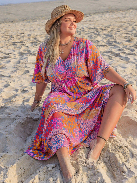 PLUS SIZE Jamaya Maxi Dress-Plus Size Dresses- Boheme Junction