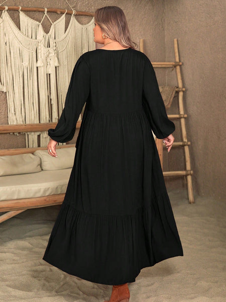 PLUS SIZE Vella Maxi Dress-Plus Size Dresses- Boheme Junction