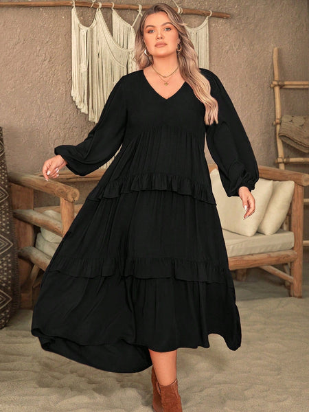 PLUS SIZE Vella Maxi Dress-Plus Size Dresses- Boheme Junction