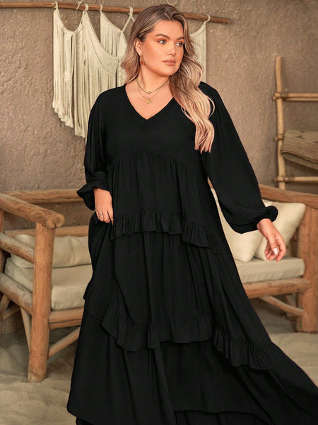 PLUS SIZE Vella Maxi Dress-Plus Size Dresses- Boheme Junction