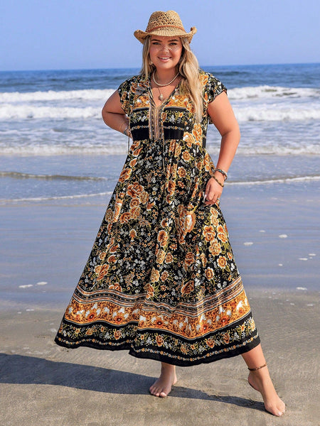 PLUS SIZE Cory Maxi Dress-Plus Size Dresses- Boheme Junction