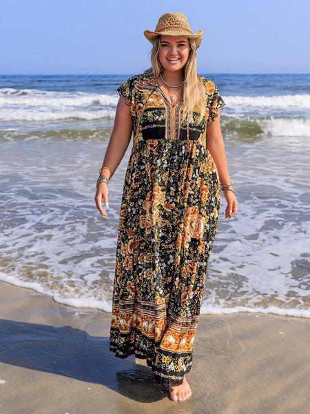 PLUS SIZE Cory Maxi Dress-Plus Size Dresses- Boheme Junction