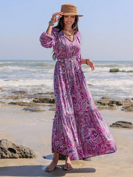 JAYDE Maxi Dress - Purple-Women Dresses- Boheme Junction