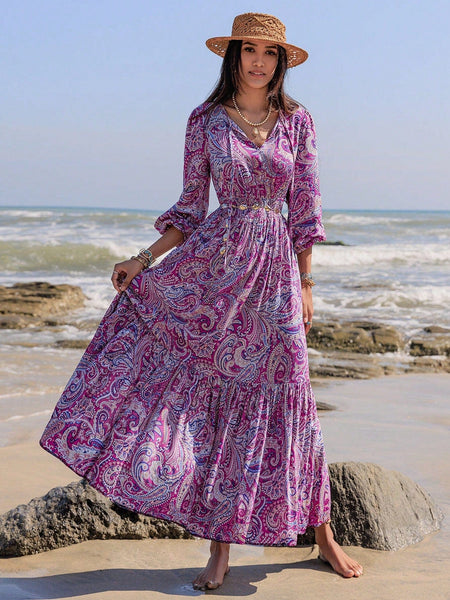 JAYDE Maxi Dress - Purple-Women Dresses- Boheme Junction