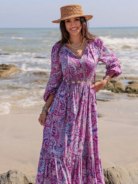 JAYDE Maxi Dress - Purple-Women Dresses- Boheme Junction