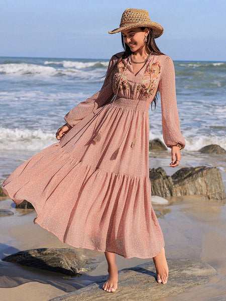 COVE Maxi Dress - Blush-Women Dresses- Boheme Junction