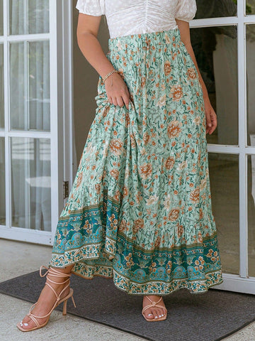 PLUS SIZE Sicily Maxi Skirt-Plus Size Skirts- Boheme Junction