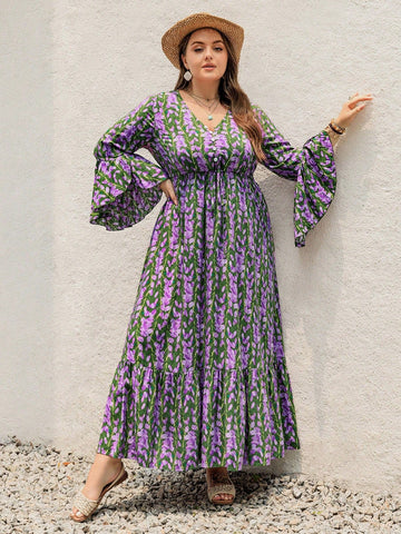 PLUS SIZE Finley Maxi Dress - Purple-Plus Size Dresses- Boheme Junction