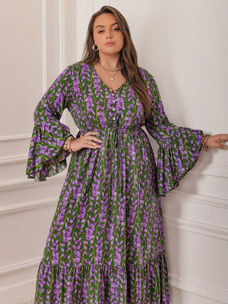PLUS SIZE Finley Maxi Dress - Purple-Plus Size Dresses- Boheme Junction