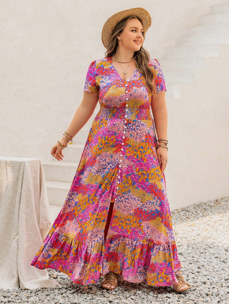 PLUS SIZE Evan Maxi Dress - Pink | Boho Plus Size Dress | BOHEME JUNCTION PLUS SIZE Evan Maxi Dress - Pink | Boho Plus Size Dress | BOHEME JUNCTION