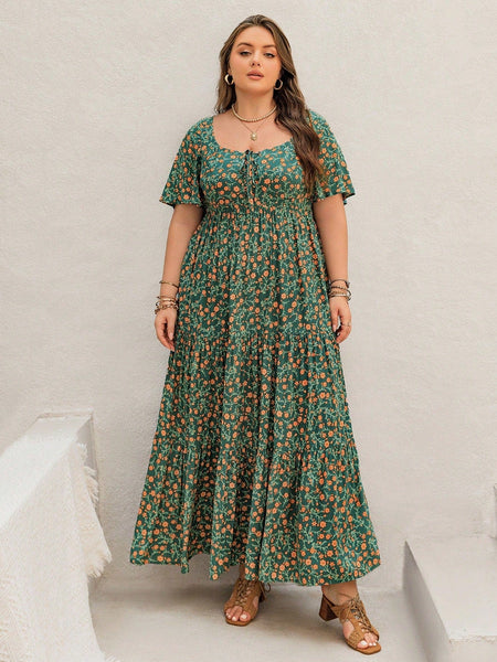PLUS SIZE Ziggy Maxi Dress - White-Plus Size Dresses- Boheme Junction