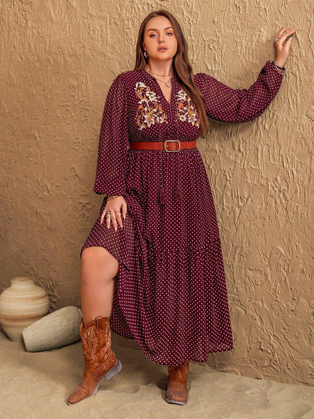 PLUS SIZE Zarina Maxi Dress-Plus Size Dresses- Boheme Junction