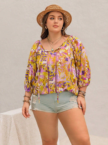 PLUS SIZE Gwyneth Top-Plus Size Blouses- Boheme Junction