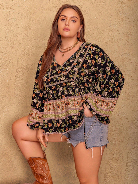 PLUS SIZE Aggie Top-Plus Size Blouses- Boheme Junction