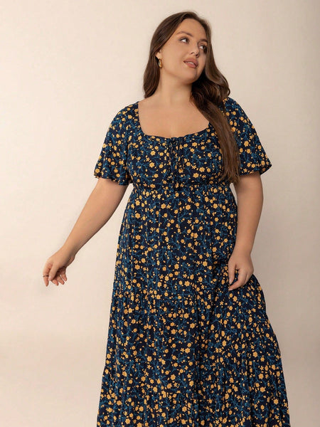 PLUS SIZE Ziggy Maxi Dress - Navy-Plus Size Dresses- Boheme Junction