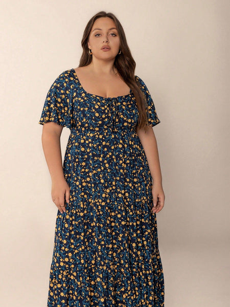 PLUS SIZE Ziggy Maxi Dress - Navy-Plus Size Dresses- Boheme Junction