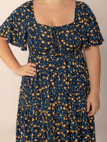 PLUS SIZE Ziggy Maxi Dress - Navy-Plus Size Dresses- Boheme Junction