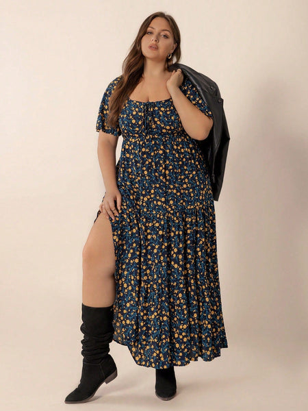 PLUS SIZE Ziggy Maxi Dress - Navy-Plus Size Dresses- Boheme Junction