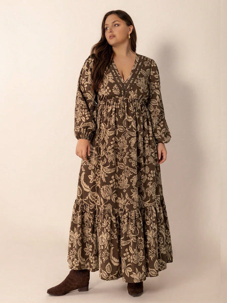 PLUS SIZE Janelle Maxi Dress-Plus Size Dresses- Boheme Junction