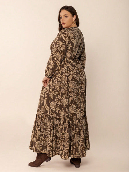 PLUS SIZE Janelle Maxi Dress-Plus Size Dresses- Boheme Junction