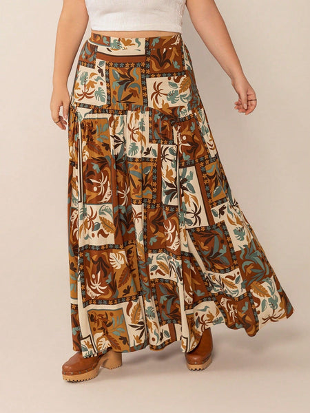 PLUS SIZE Cinnamon Maxi Skirt-Plus Size Skirts- Boheme Junction