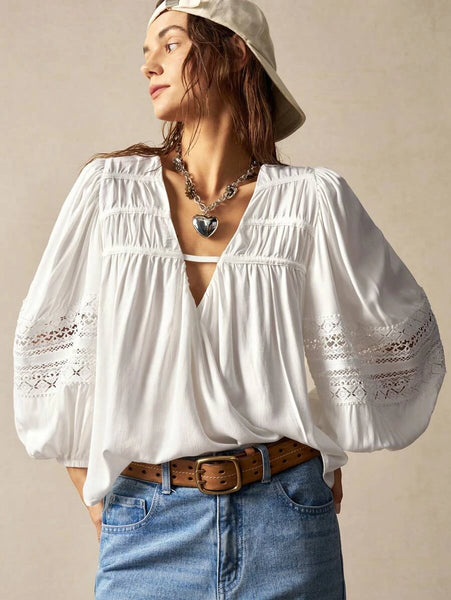 DANA Top - White-Women Tops, Blouses & Tee- Boheme Junction