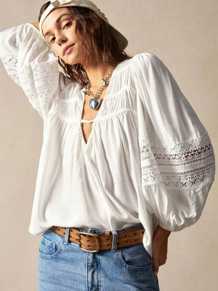DANA Top - White-Women Tops, Blouses & Tee- Boheme Junction