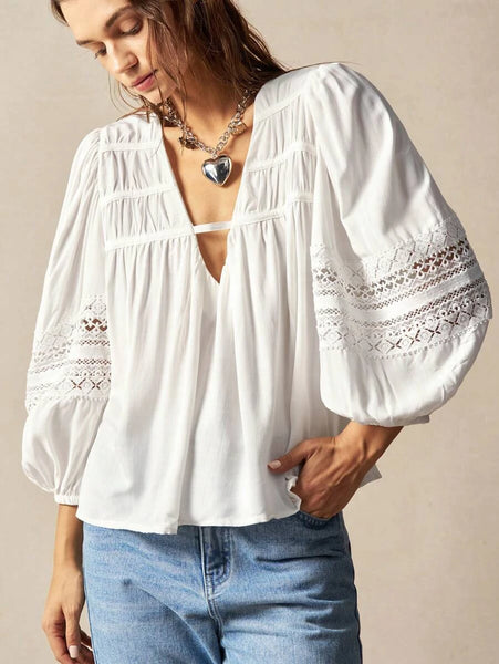 DANA Top - White-Women Tops, Blouses & Tee- Boheme Junction