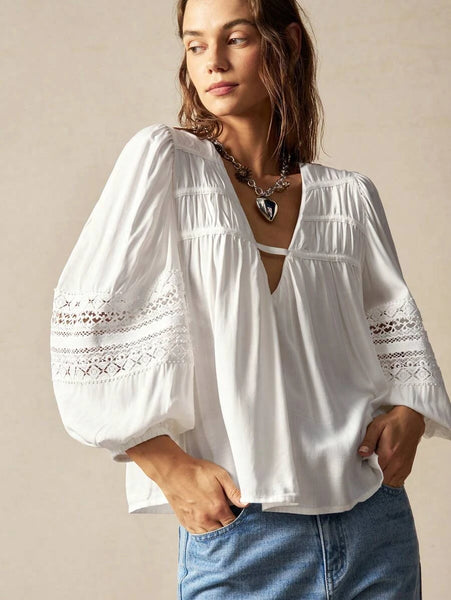 DANA Top - White-Women Tops, Blouses & Tee- Boheme Junction