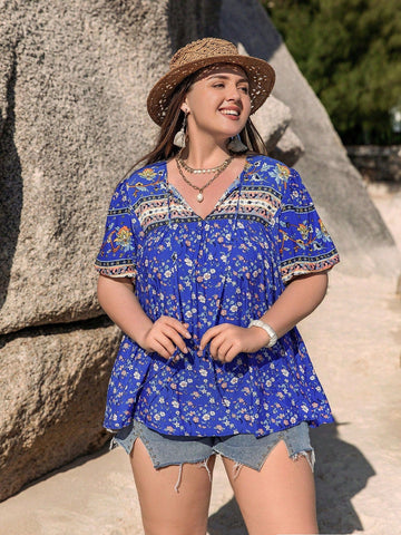 PLUS SIZE Lana Top-Plus Size Blouses- Boheme Junction