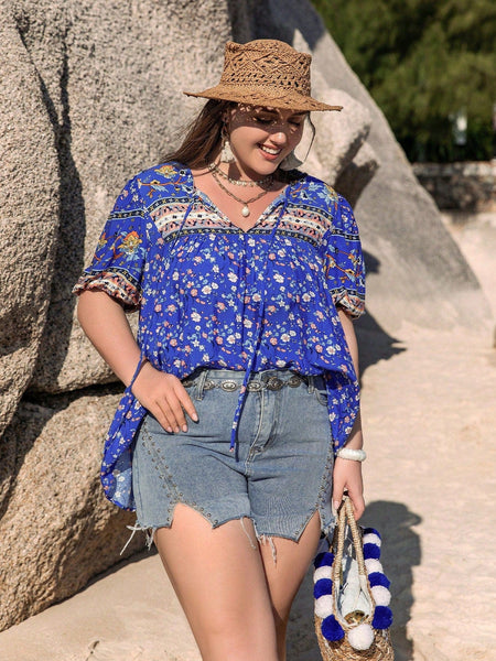 PLUS SIZE Lana Top-Plus Size Blouses- Boheme Junction