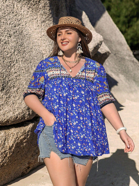 PLUS SIZE Lana Top-Plus Size Blouses- Boheme Junction