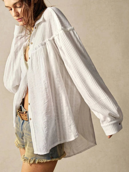 Pip Top - White-Women Tops, Blouses & Tee- Boheme Junction