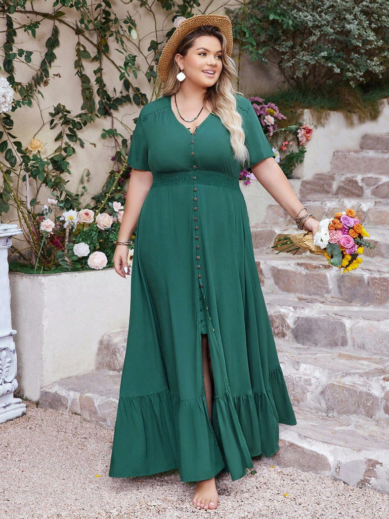 PLUS SIZE Anais Maxi Dress - Green | Boho Plus Size Dress | BOHEME JUNCTION PLUS SIZE Anais Maxi Dress - Green | Boho Plus Size Dress | BOHEME JUNCTION
