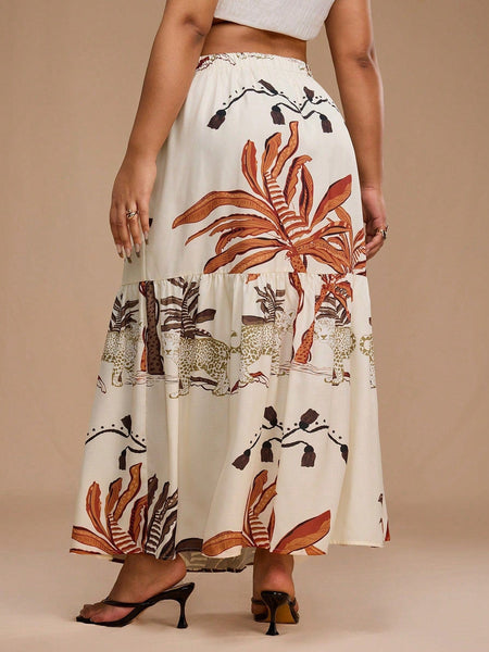 PLUS SIZE Corina Maxi Skirt-Plus Size Bottoms- Boheme Junction