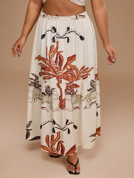PLUS SIZE Corina Maxi Skirt-Plus Size Bottoms- Boheme Junction