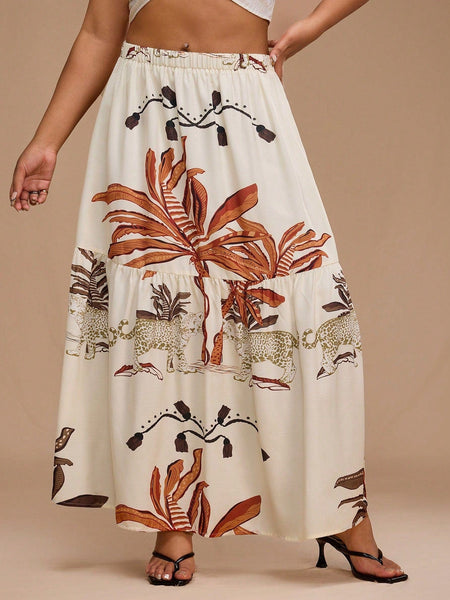 PLUS SIZE Corina Maxi Skirt-Plus Size Bottoms- Boheme Junction