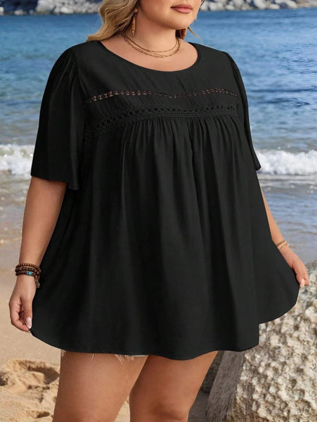 PLUS SIZE Cara Top - Black | 5XL - 8XL-Plus Size Tops- Boheme Junction