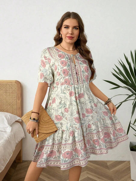 PLUS SIZE Zarah Mini Dress - Mint-Plus Size Dresses- Boheme Junction