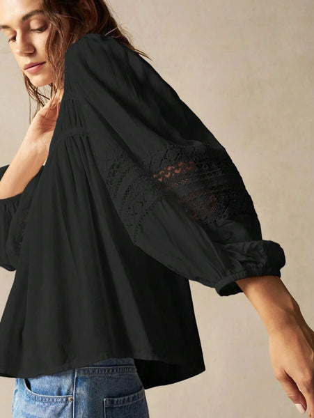 DANA Top - Black-Women Tops, Blouses & Tee- Boheme Junction