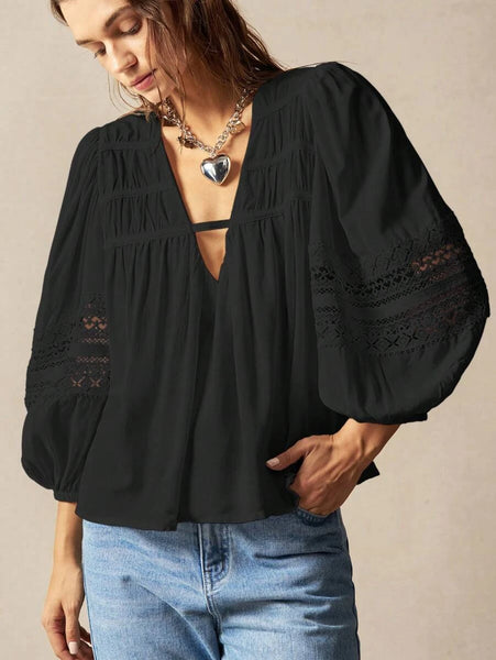DANA Top - Black-Women Tops, Blouses & Tee- Boheme Junction